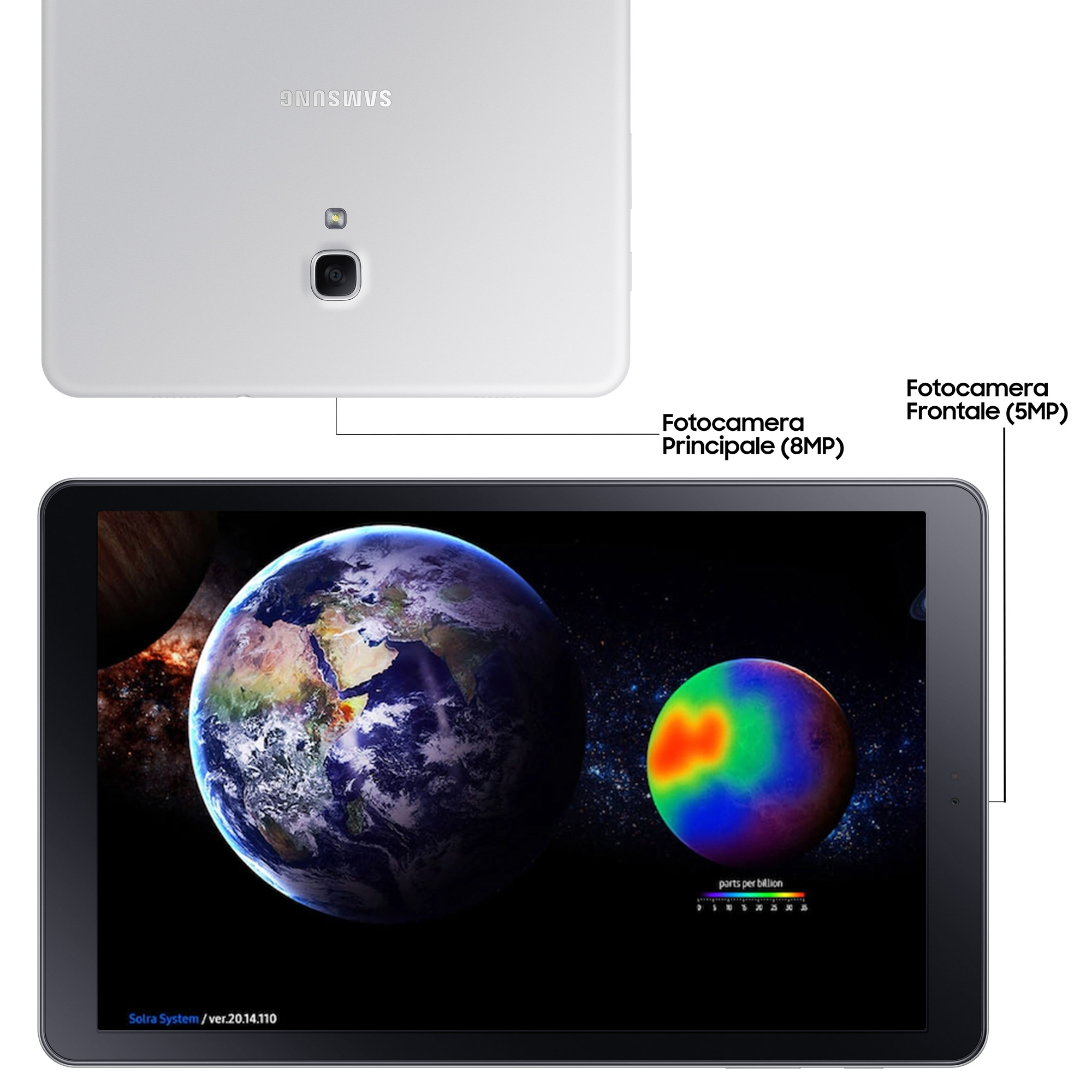 Samsung Galaxy Tab A , Grey, 10.5", Wi-Fi/LTE, 32GB