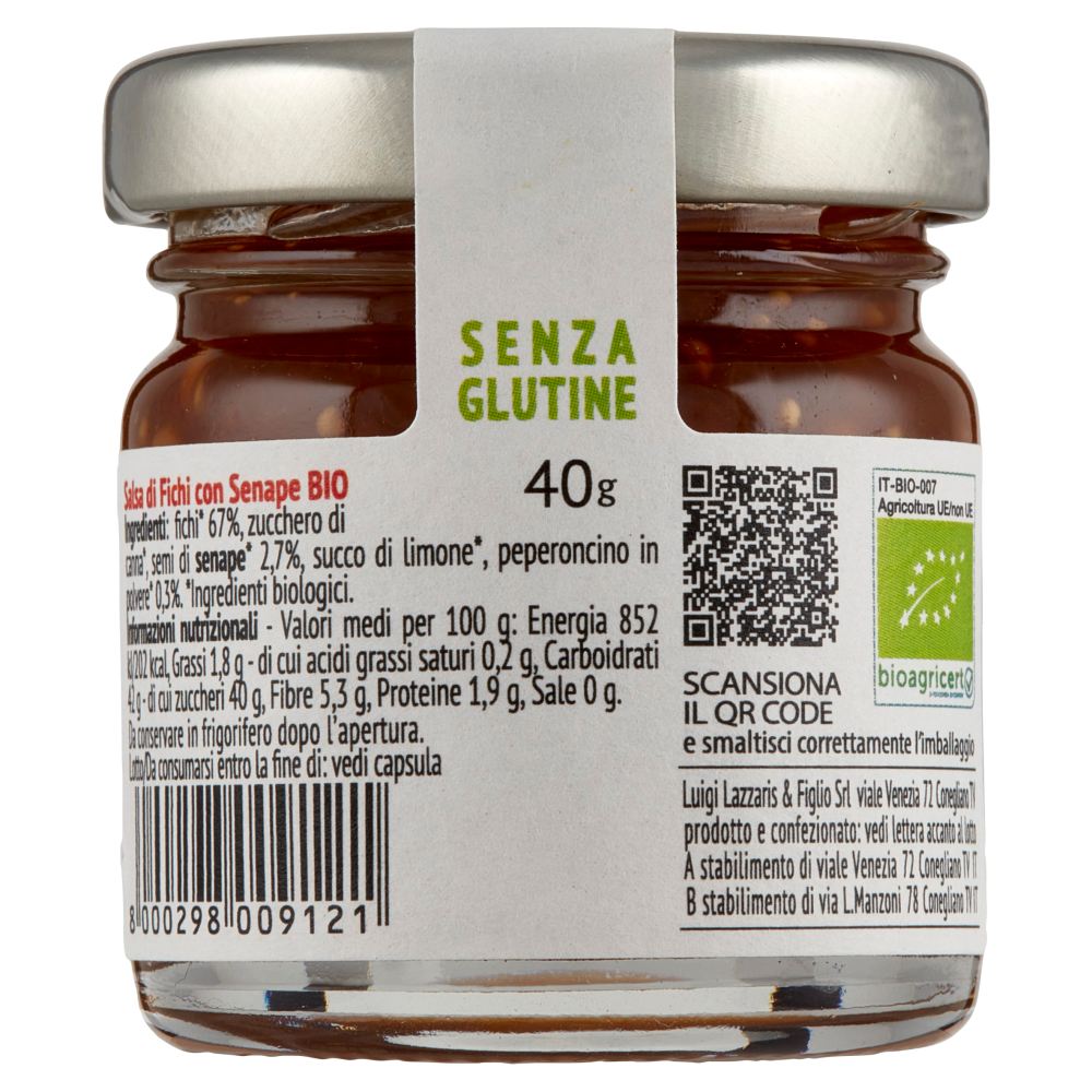 Lazzaris Fichi salsa bio con Senape 40 g