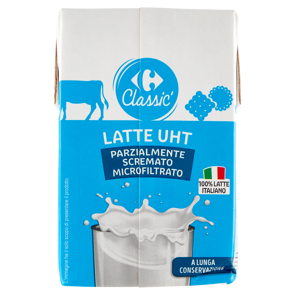 Carrefour Classic Latte UHT Parzialmente Scremato Microfiltrato 500 ml