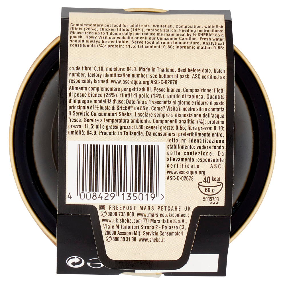 Sheba Filets Pesce Bianco da pesca sostenibile 60 g