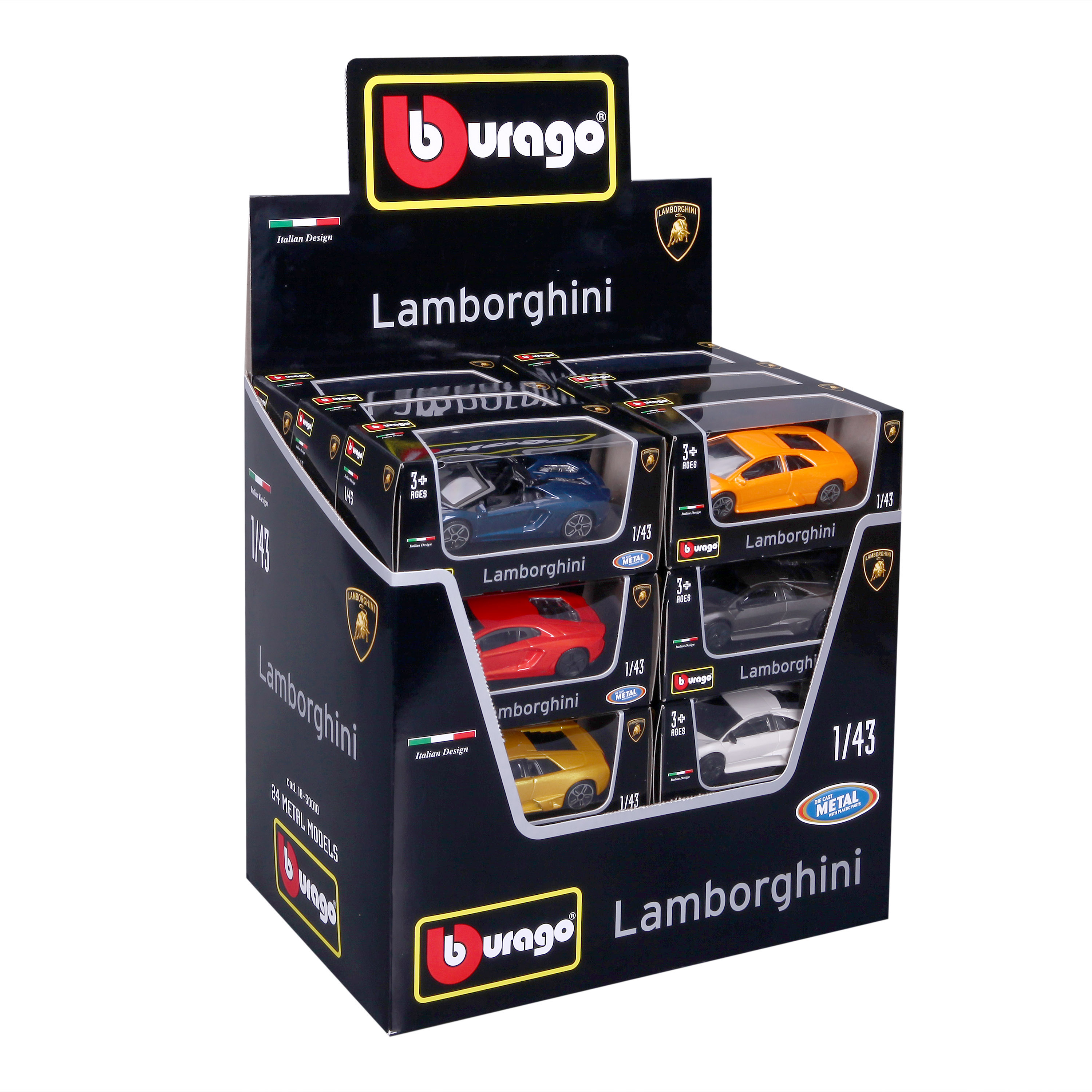 BBURAGO Lamborghini 1:43 Assortimento