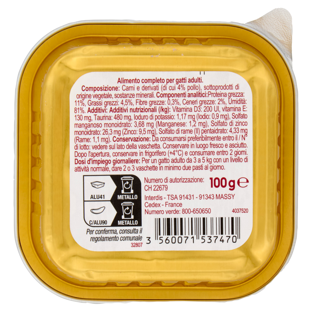 Carrefour Companino Vitalive Terrine* con pollo 100 g