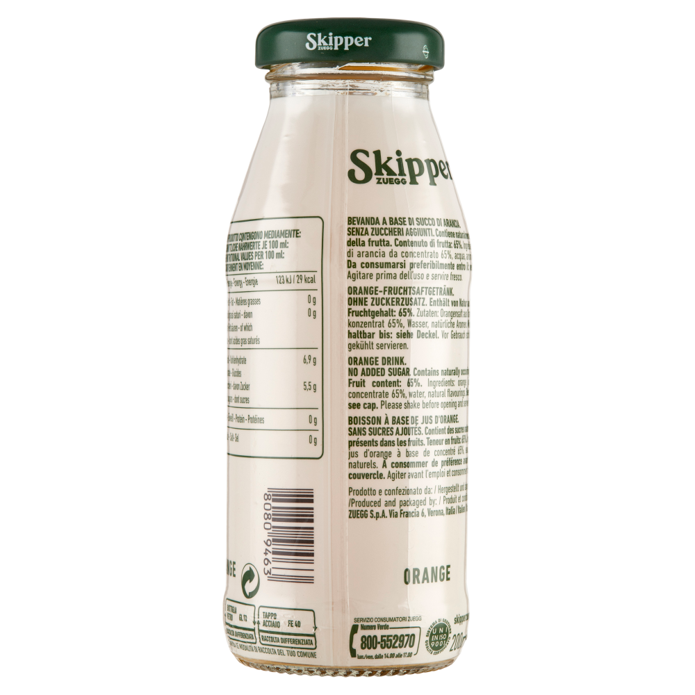 Zuegg Skipper Arancia Senza zuccheri aggiunti* 200 ml