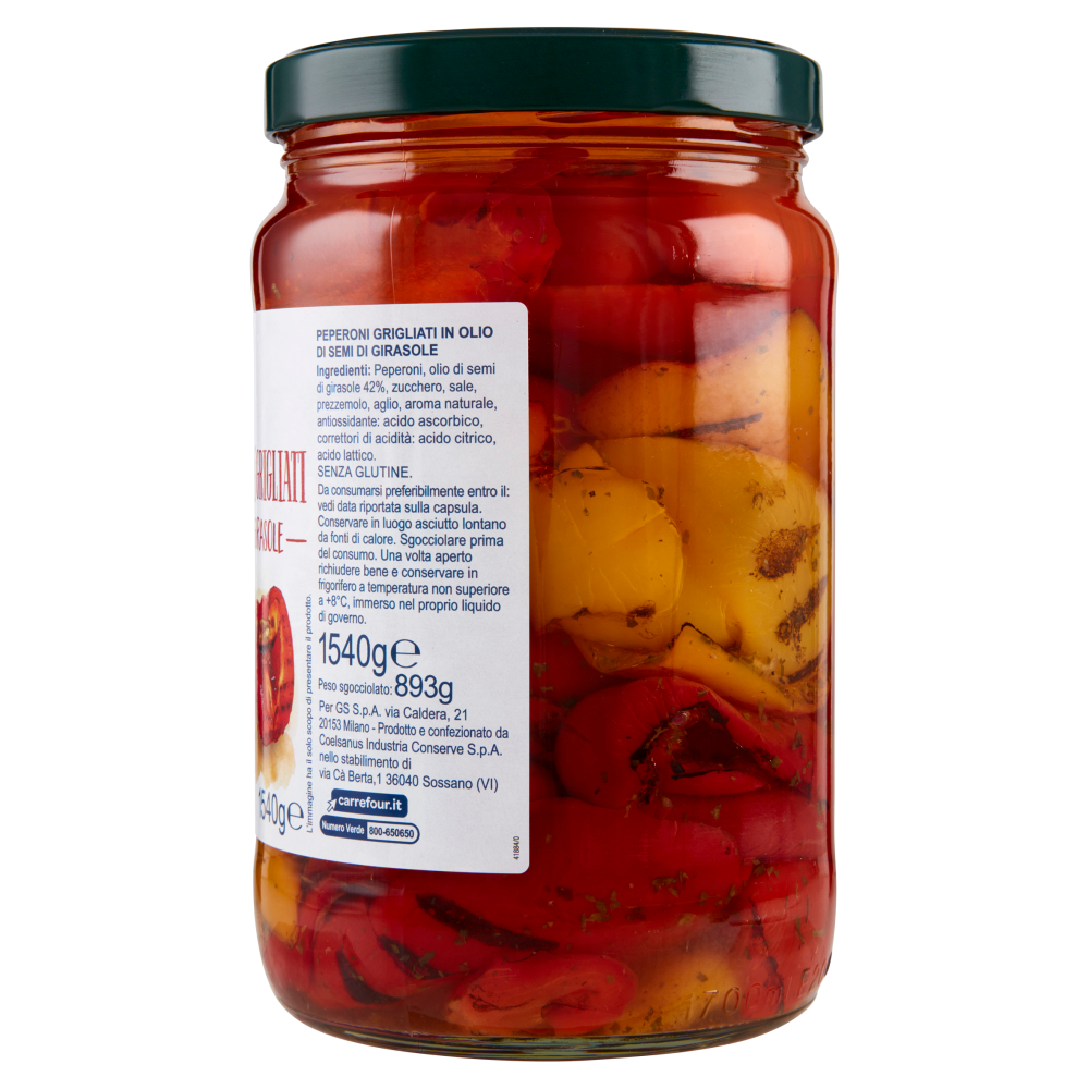 Simpl Peperoni Grigliati in Olio di Girasole 1540 g