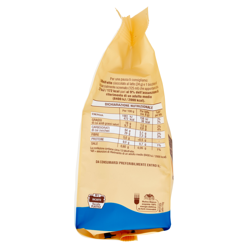 Mulino Bianco Mini Fette con Cioccolato al latte 110g
