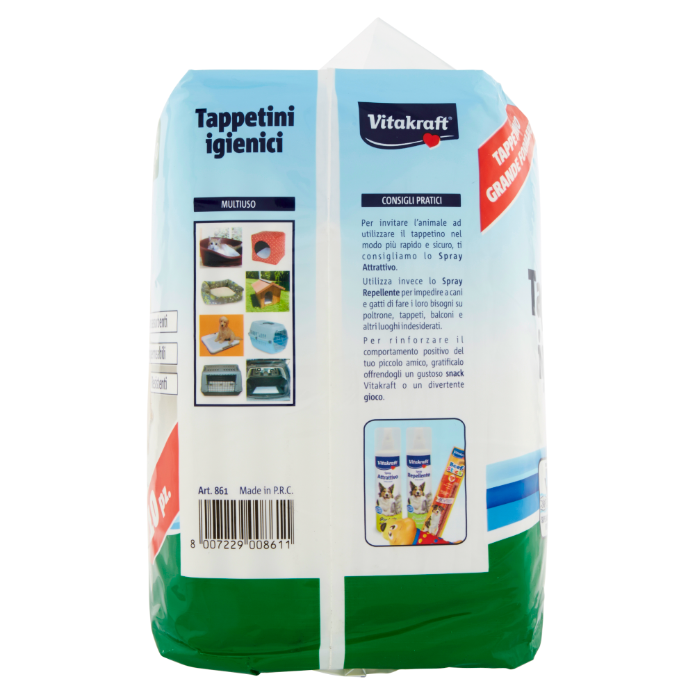 Vitakraft Tappetini igienici multiuso Misura 60x90 cm 10 pz