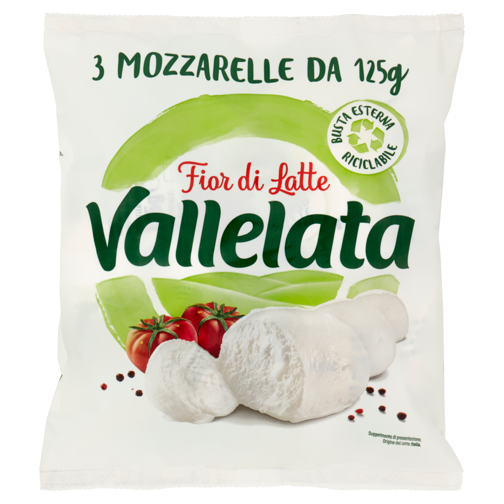 Vallelata Fior di Latte Mozzarelle 3 x 125 g