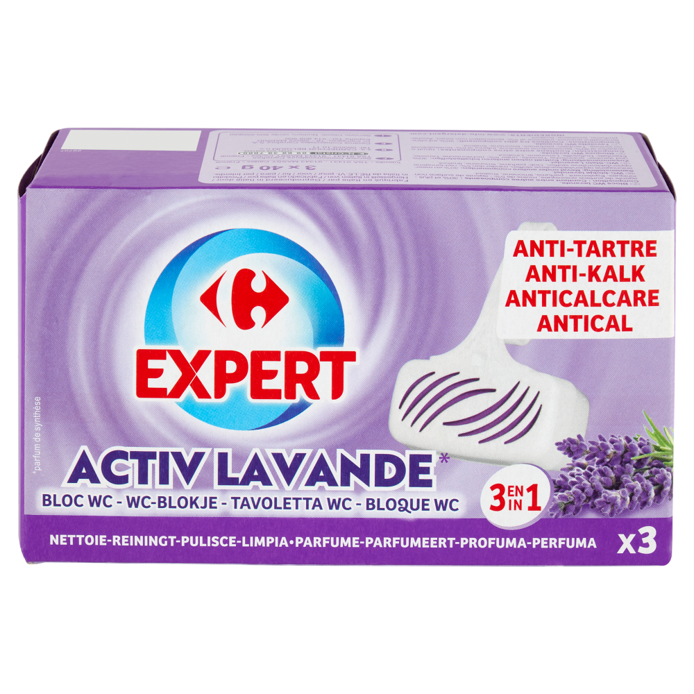 Carrefour Expert Tavoletta WC Activ Lavande 3 x 40 g