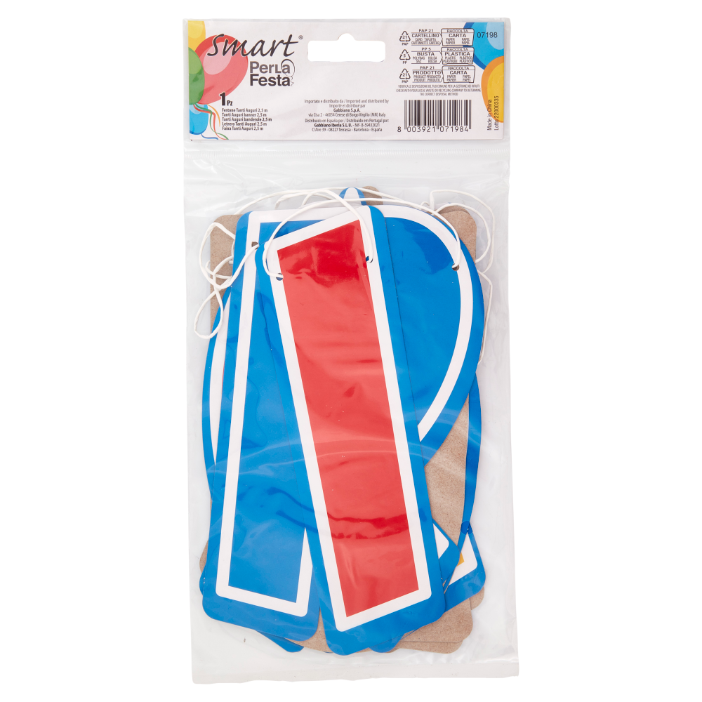 Smart PerLa Festa Festone Tanti Auguri 2,5 m 1 pz