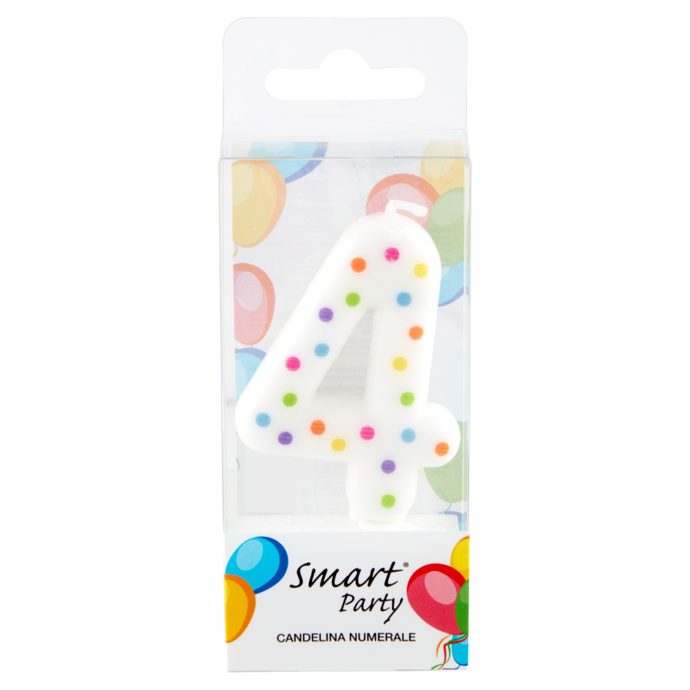 Smart Party Candelina Numerale 4 1 pz