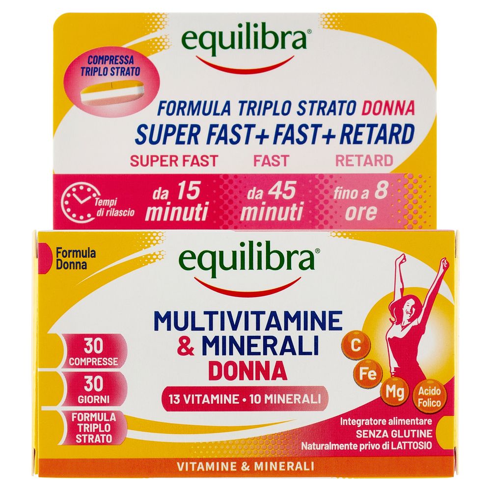 Equilibra Multivitamine e Minerali Donna Compresse Triplo Strato 30 x 1,5 g