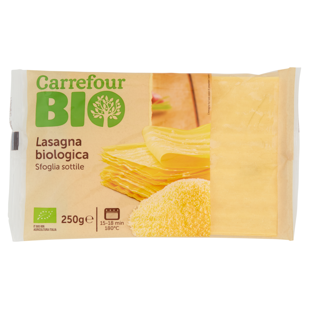 Carrefour Bio Lasagna biologica Sfoglia sottile 2580 g