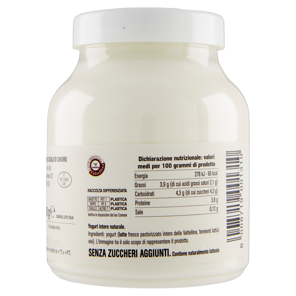 AlpiYò Yogurt di Valtellina Intero Naturale 500 g