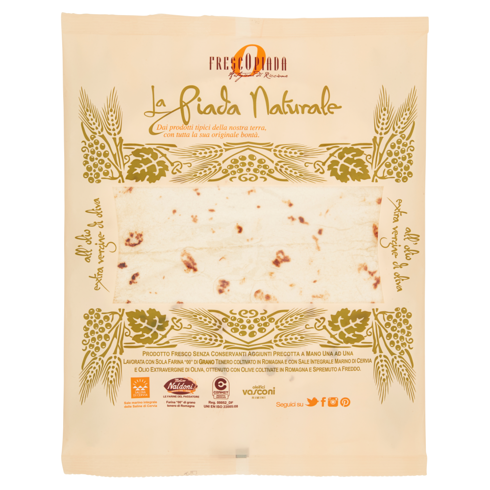 FrescOpiada la Piada Naturale all'olio extra vergine di oliva 3 x 100 g