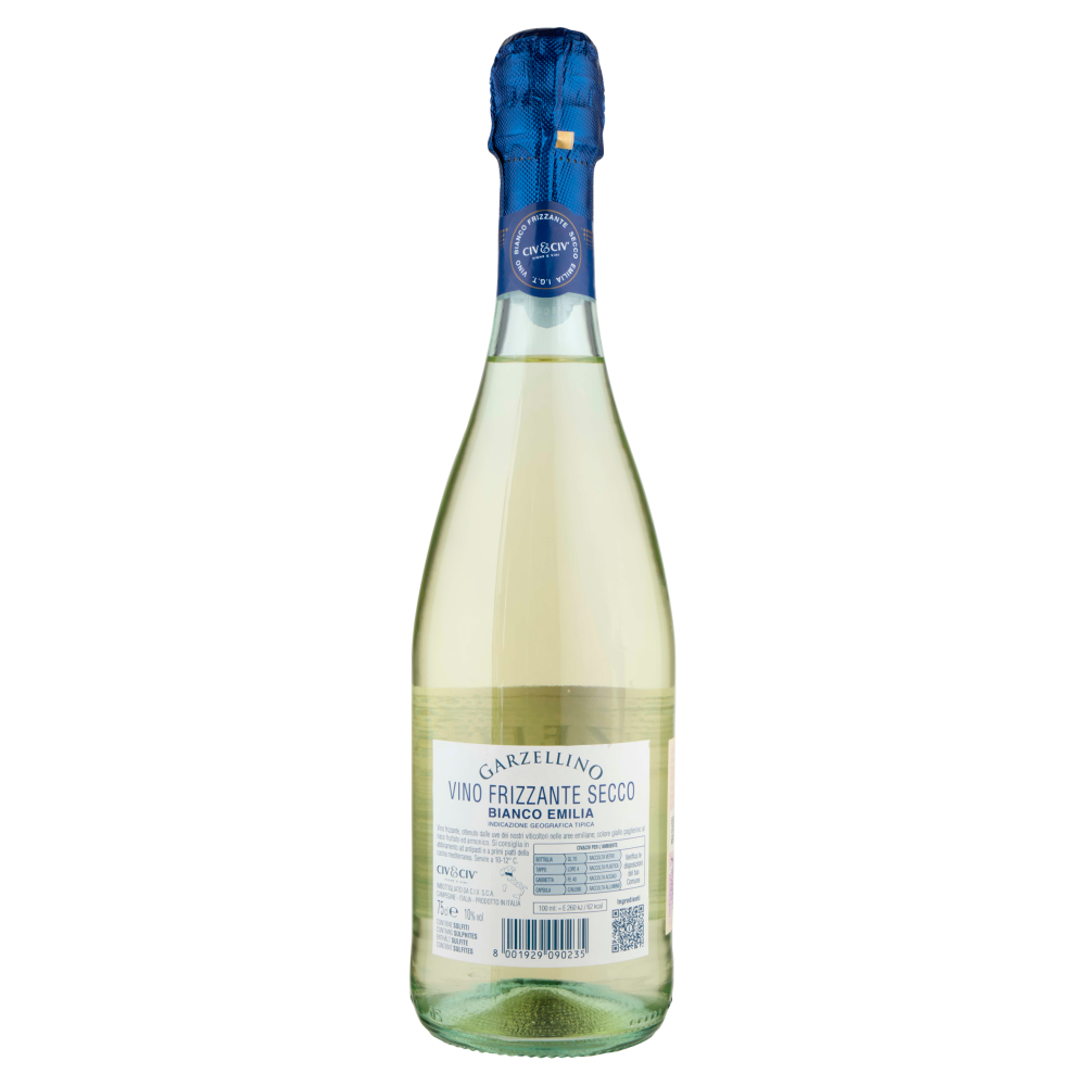 Civ&Civ Garzellino Vino Frizzante Secco Bianco Emilia IGT 75 cl