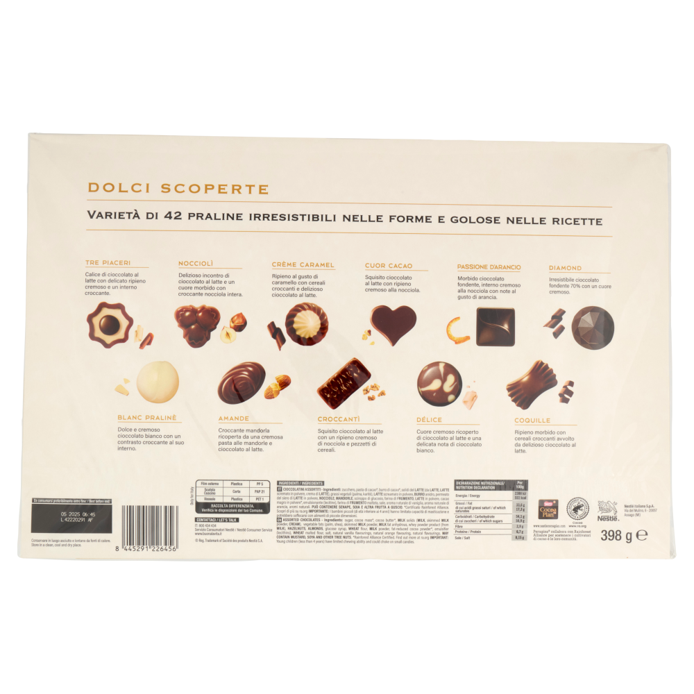 PERUGINA Dolci Scoperte Cioccolatini Assortiti Scatola Regalo 398g