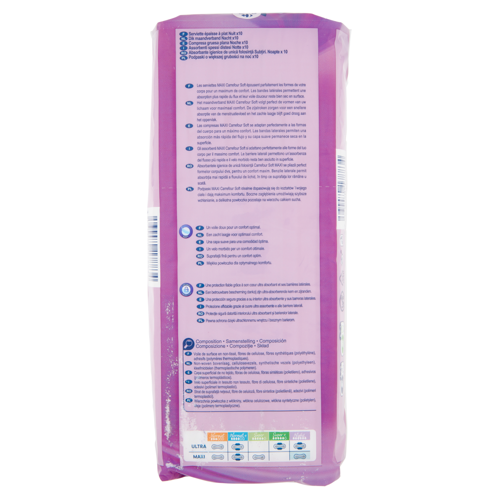 Carrefour Soft Night Maxi Assorbenti 10 pz