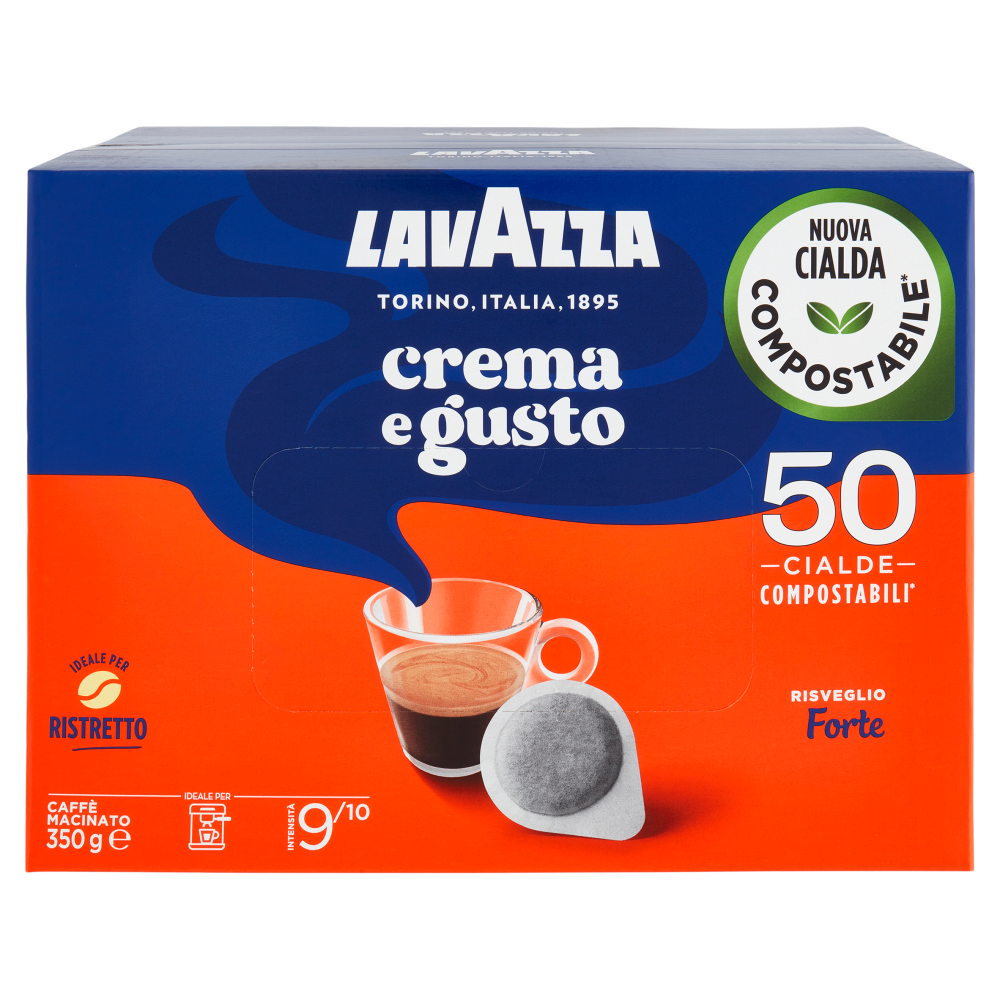 Lavazza crema e gusto Forte 50 Cialde Compostabili* 350 g
