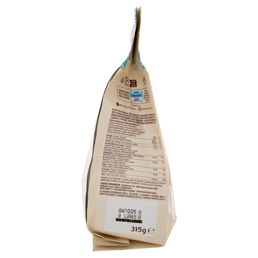 Tre Marie Ancora Uno Frolla con Caramello Salato e Cioccolato 315 g