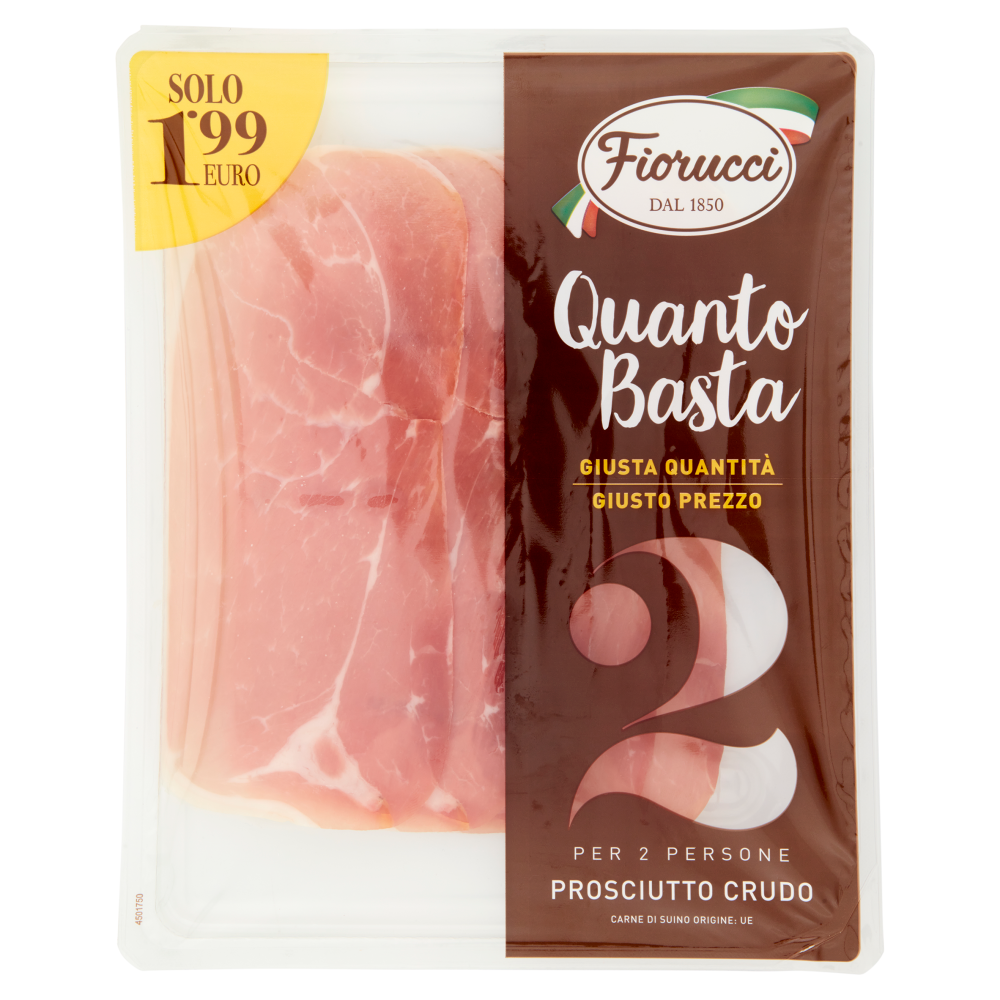 Fiorucci Quanto Basta per 2 Persone Prosciutto Crudo 80 g
