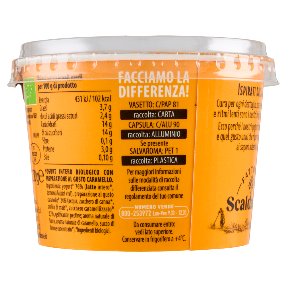 Fattoria Scaldasole Caramello yogurt biologico 250 g