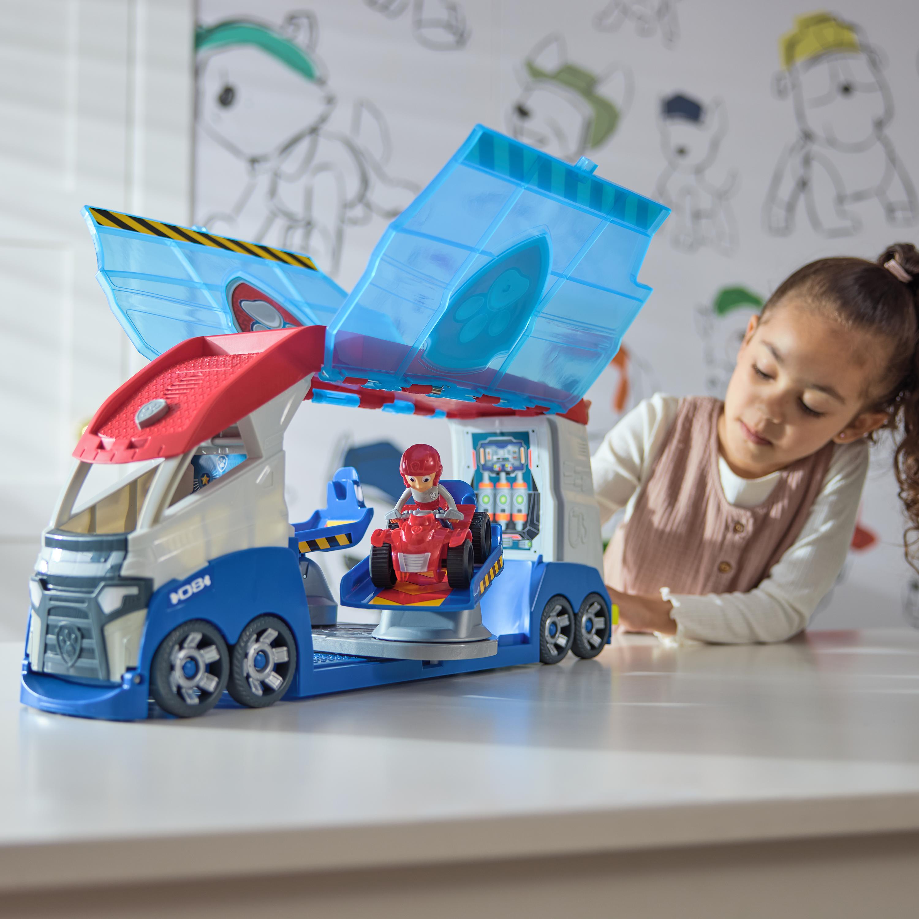 PAW Patrol , PAW Patroller trasformabile con lanciatore per veicoli, luci e suoni, personaggio di Ryder e quad giocattolo, Giocattoli per bambini e bambine da 3 anni in su