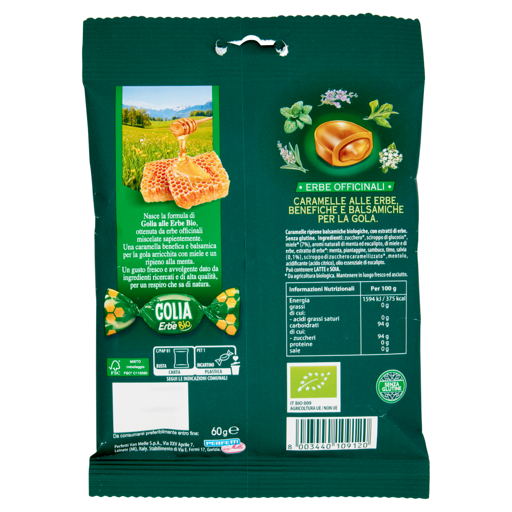 Golia alle Erbe Bio con Miele 60 g