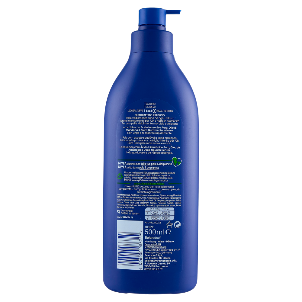 Nivea Crema Corpo Nutriente Pelle secca o molto secca 500 ml
