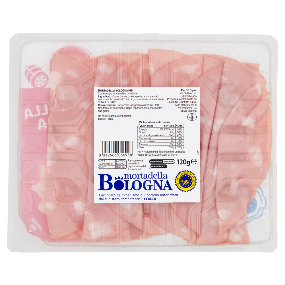 Carrefour Classic Mortadella Bologna IGP 120 g
