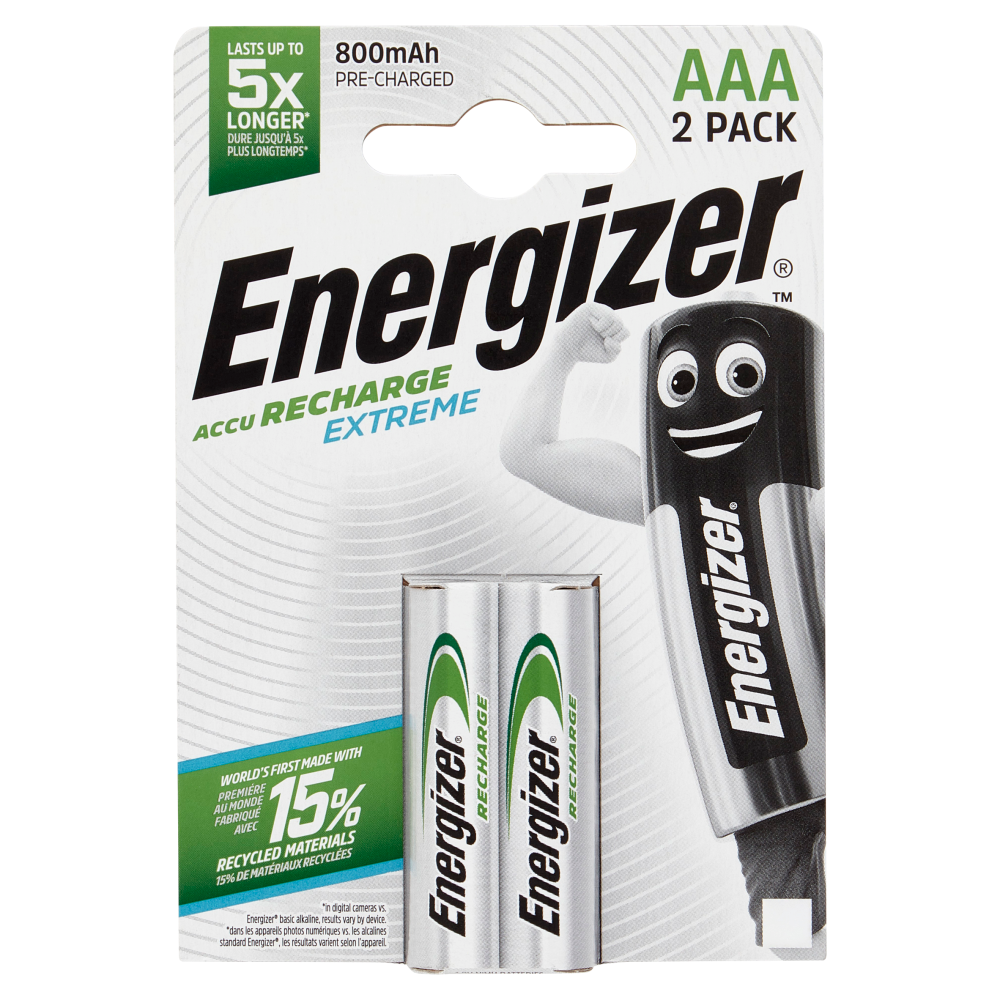 Energizer Accu Recharge Extreme AAA 2 pz