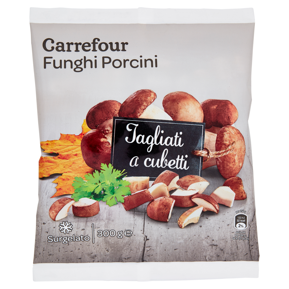 Carrefour Funghi Porcini Tagliati a cubetti Surgelato 300 g
