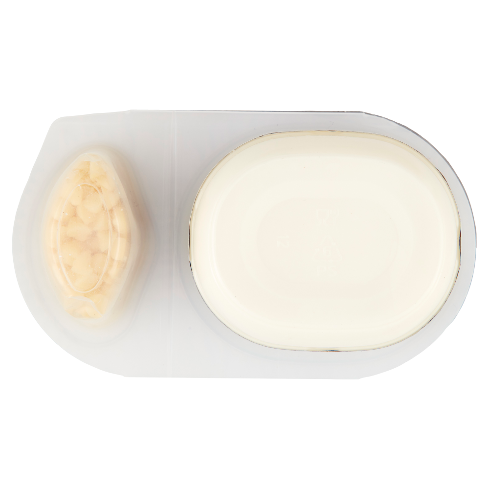 Danone Duo, Yogurt Bianco Cremoso con Golose Pepite di Cioccolato Bianco, 98g