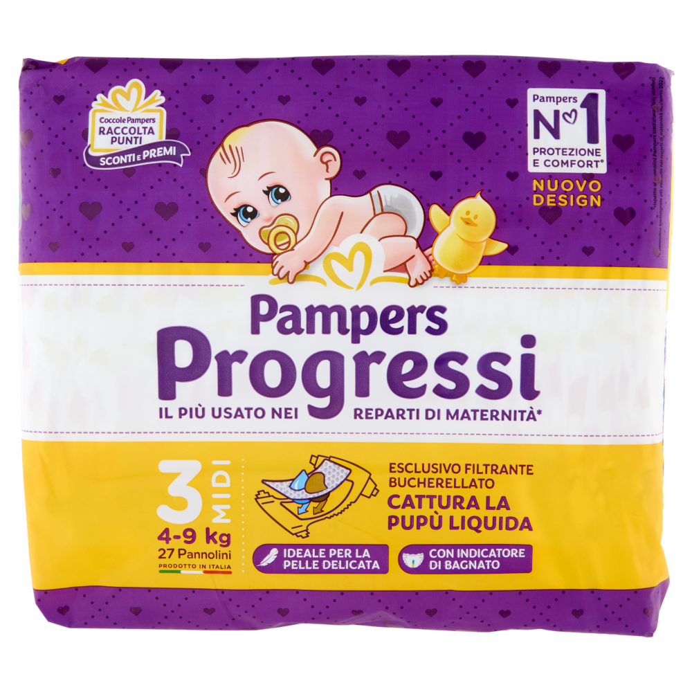 Pampers Progressi Midi 27 pz