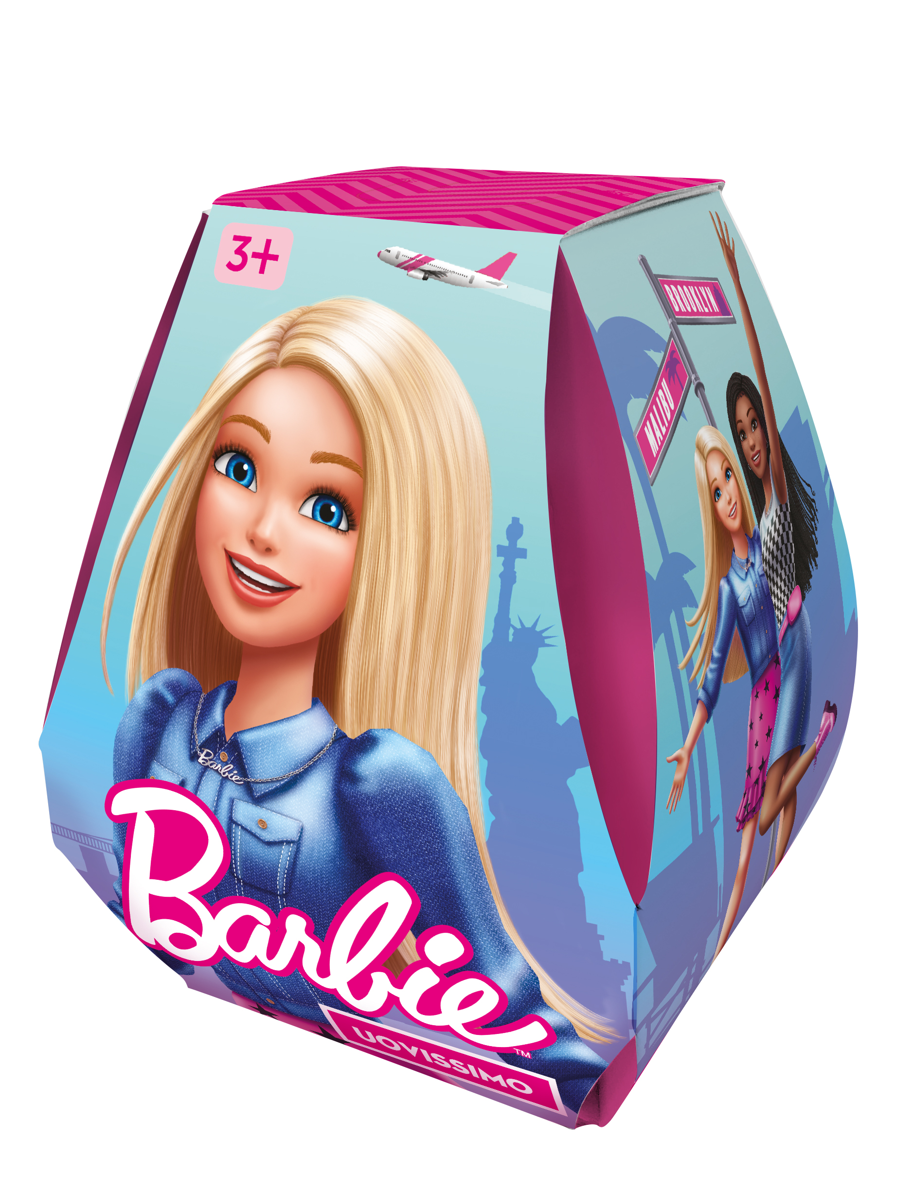 Barbie Uovissimo, include 1 Malibu e tanti accessori per essere una pop-star, 1 microfono, 1 bracciale pop-it, stickers glitterati e gadget a sorpresa, giocattolo per bambini