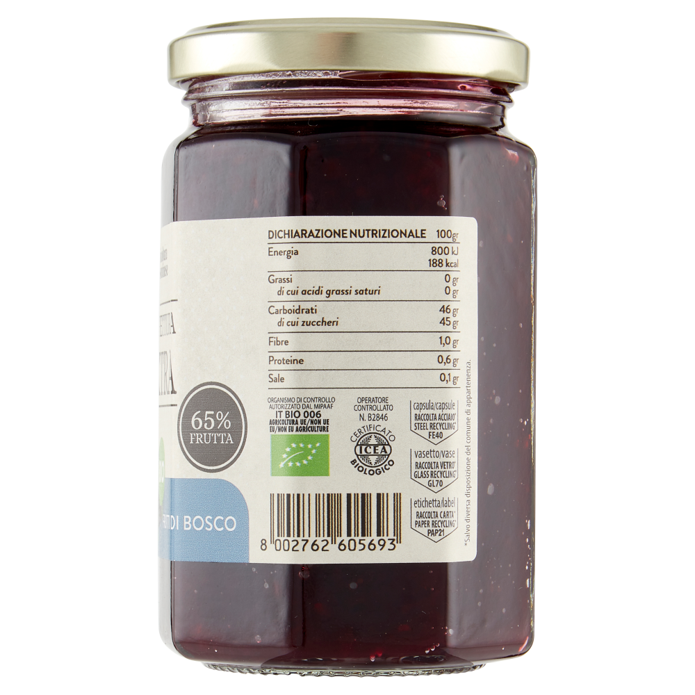 Apicoltura Casentinese Confettura Extra Bio Frutti di Bosco 330 g
