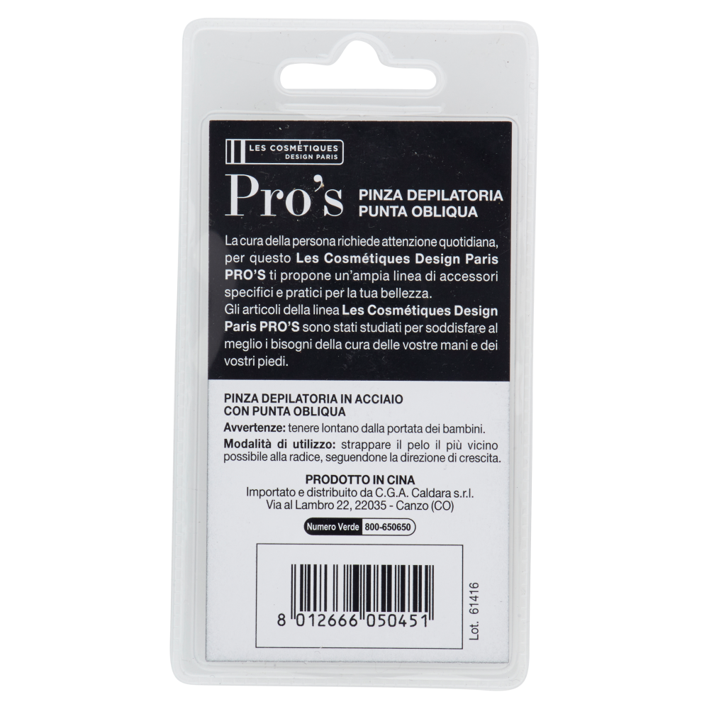 Pro's Pinza Depilatoria Punta Obliqua