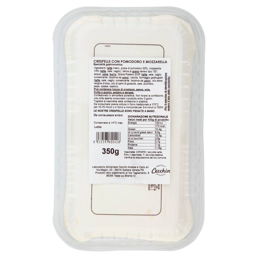 Cecchin la Crespella Pomodoro e Mozzarella 350 g