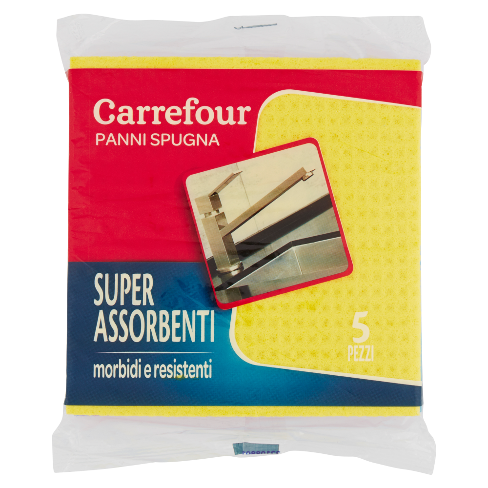 Carrefour Panni Spugna 5 Pezzi