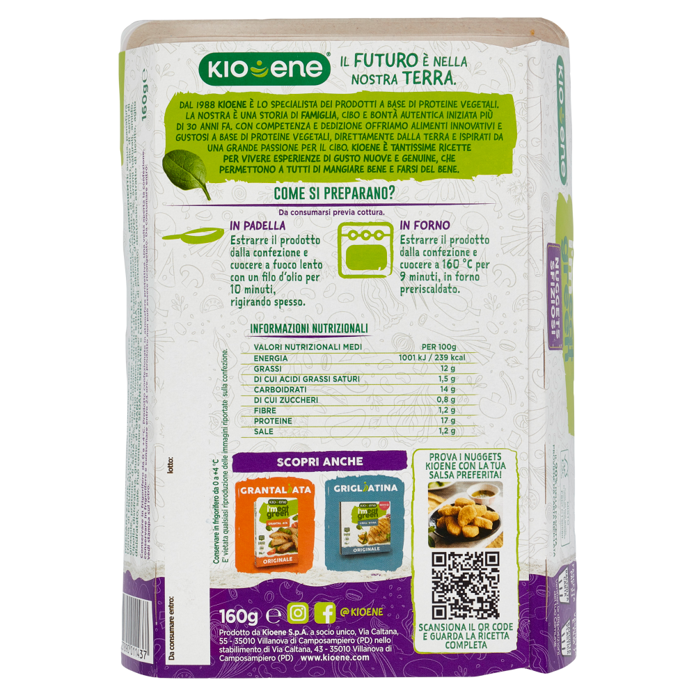 Kioene i'meat green Nuggets Sfiziosi 160 g