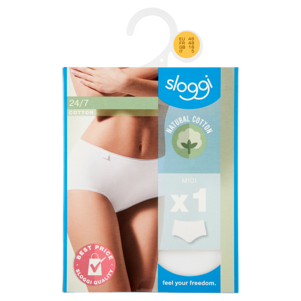 sloggi 24/7 Cotton Midi tg. 5 White 1 pz