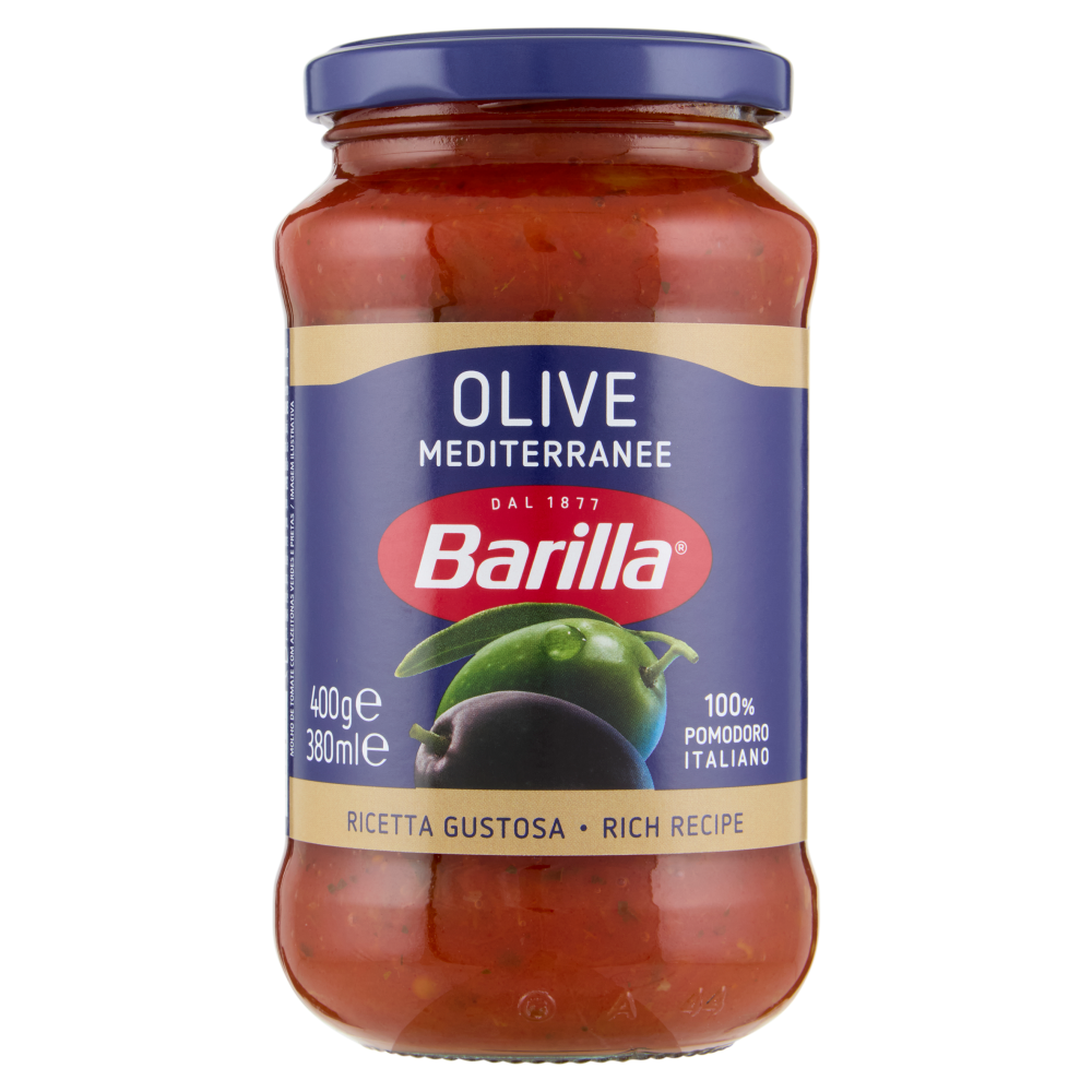Barilla Sugo Olive 100% Pomodoro Italiano Condimento per Pasta 400g