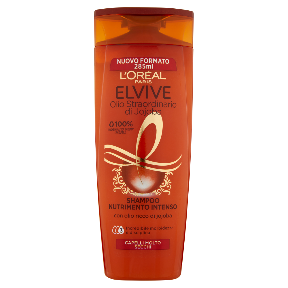 L'Oréal Paris Shampoo Elvive Olio Straordinario Jojoba, Nutre