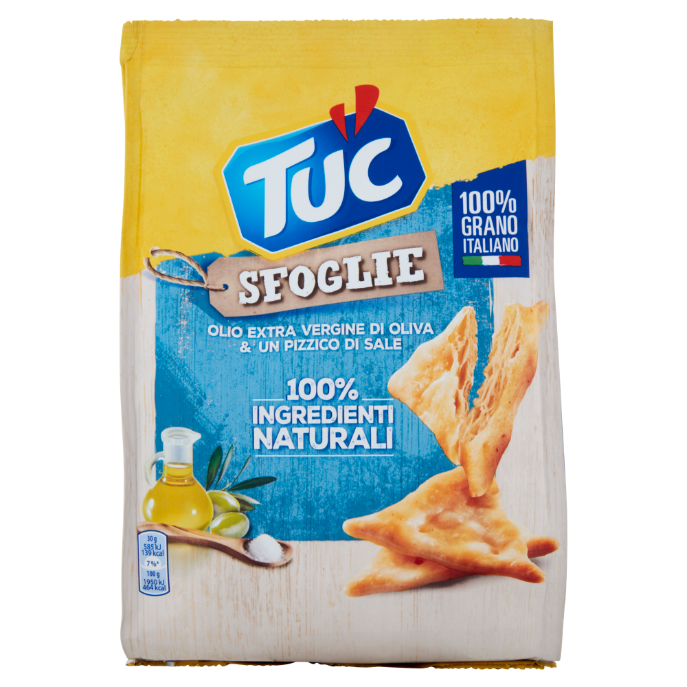 Tuc Sfoglie, crackers con Olio Extra Vergine di Oliva & Un Pizzico di Sale - 170 g