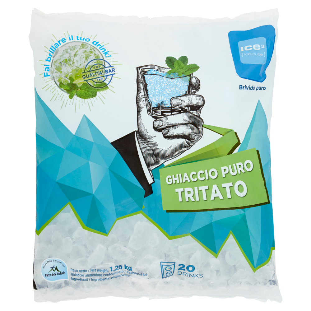 ice cube Ice³ Crushed Ghiaccio Puro Tritato 1,25 kg