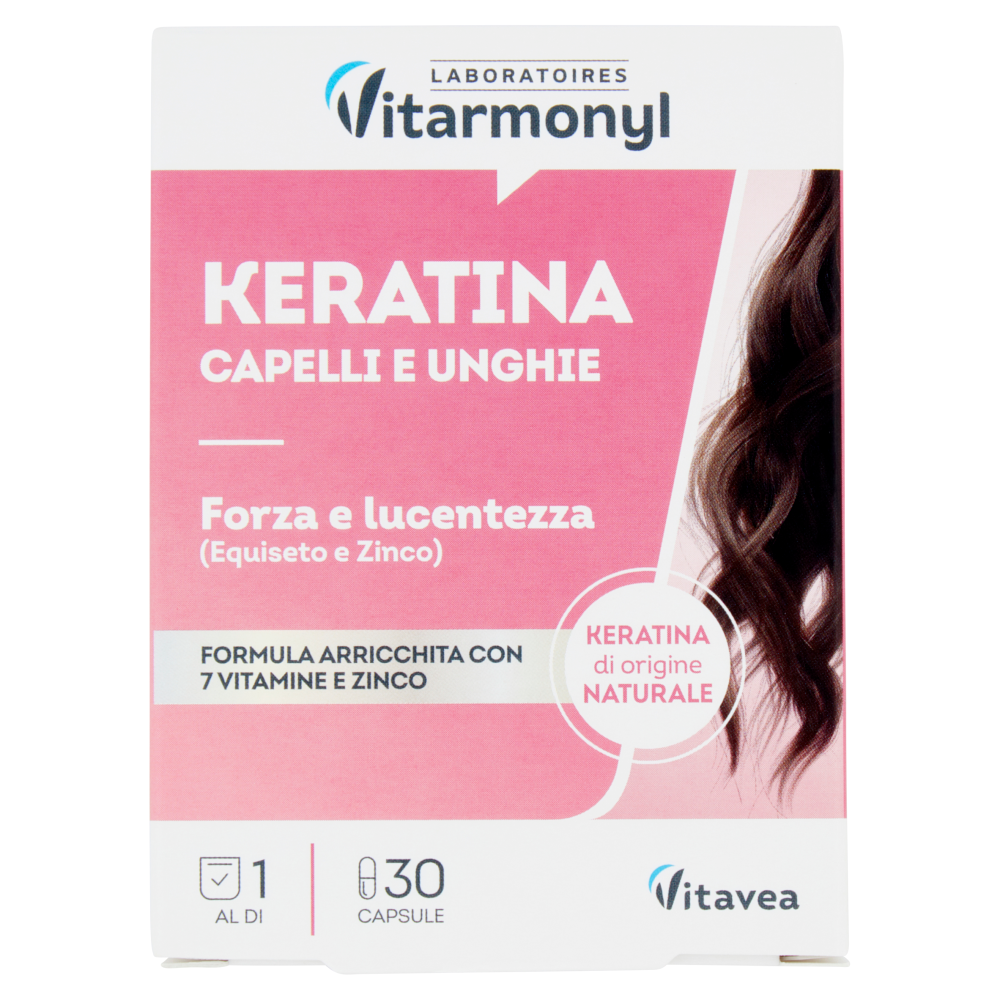 Laboratoires Vitarmonyl Keratina Capelli e Unghie Forza e lucentezza 30 Capsule 12,15 g