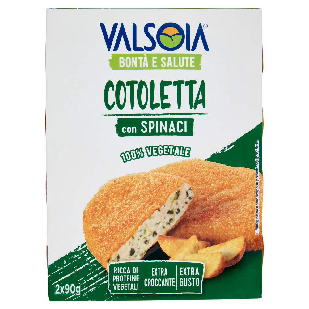 Valsoia Bont&agrave; e Salute Cotoletta con Spinaci 2 x 90 g