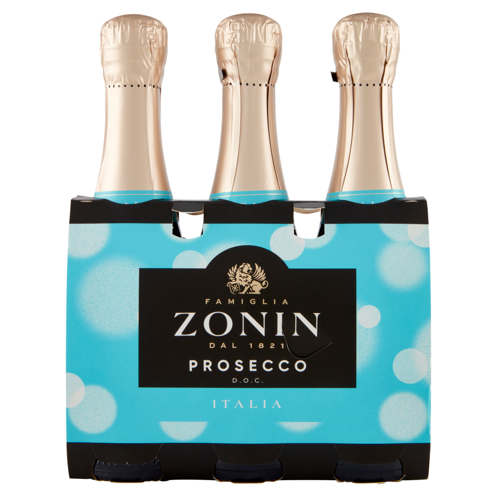 Zonin Prosecco D.O.C. Extra Dry 3 x 200 ml