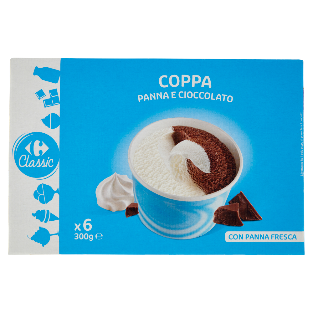 Carrefour Classic Coppa Panna e Cioccolato 6 x 50 g