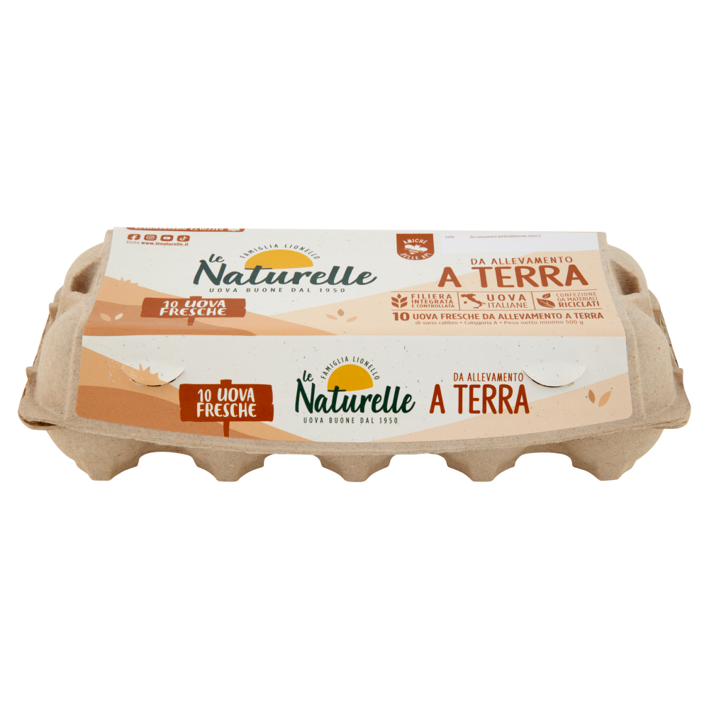 le Naturelle 10 Uova Fresche da Allevamento a Terra 500 g