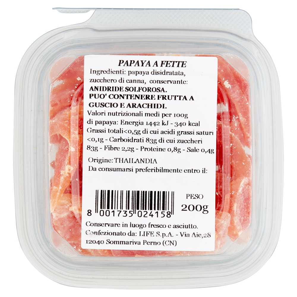 life Papaya a Fette 200 g
